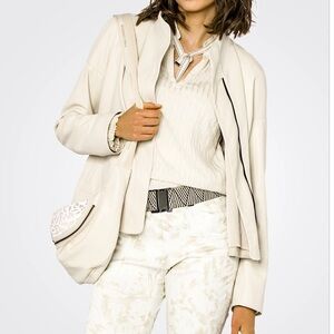 Beate Heymann Street Couture Zip Jacket Sand Motor crop like butter soft